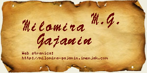 Milomira Gajanin vizit kartica